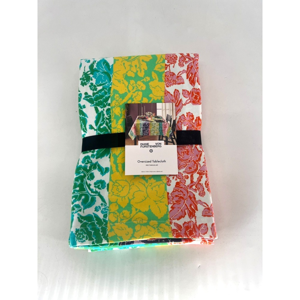 DVF Diane Von Furstenberg X Target Oversized Tablecloth Patchwork Floral